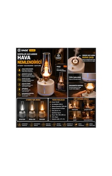 Nostaljik Gaz Lambası Tasarımlı Hava Nemlendirici Led Işıklı Usb Şarjlı Dekoratif Buhar Makinesi Beyaz Nostaljik Gaz Lambası Tasarımlı Hava Nemlendirici Led Işıklı Usb Şarjlı Dekoratif Buhar Makinesi Beyaz