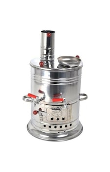 Közde Semaver 3.5 Litre Odunlu Kömürlü Semaver Çift Musluklu Közde Semaver 3.5 Litre Odunlu Kömürlü Semaver Çift Musluklu