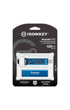 Kingston Ironkey IKKP200-128GB 128 GB USB Şifreli Tuş Takımı Flash Bellek Kingston Ironkey IKKP200-128GB 128 GB USB Şifreli Tuş Takımı Flash Bellek