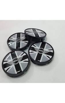 Jant Göbeği Mini Cooper 65/62 62mm Plasto 4 Lü Siyah Gri Yazılı Jant Göbeği Mini Cooper 65/62 62mm Plasto 4 Lü Siyah Gri Yazılı