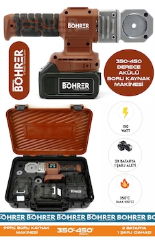 Böhrer Ba0012 Alman Pro Pprc Max 450 Derece Kırmızı Komple Uç Aparatları Dahil Plastik Boru Kaynak Makinesi Böhrer Ba0012 Alman Pro Pprc Max 450 Derece Kırmızı Komple Uç Aparatları Dahil Plastik Boru Kaynak Makinesi