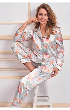 Nurteks 5654x Kadın Büyük Beden Saten Önden Düğmeli Uzun Kollu Pijama Takımı-mint Mint Nurteks 5654x Kadın Büyük Beden Saten Önden Düğmeli Uzun Kollu Pijama Takımı-mint Mint
