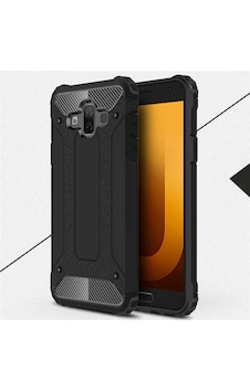 Kilifone - Samsung Uyumlu Galaxy J7 Duo - Kılıf Çift Katman Zırh Tank Crash Military Kapak - Siyah Kilifone - Samsung Uyumlu Galaxy J7 Duo - Kılıf Çift Katman Zırh Tank Crash Military Kapak - Siyah