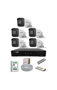 5 Kameralı Hikvision Güvenlik Kamerası Full Set 5 Kameralı Hikvision Güvenlik Kamerası Full Set