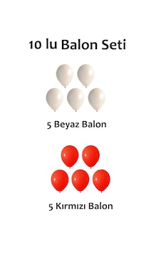 Balon Süsleme Atatürk Türk Bayrağı Kırmızı Beyaz 29 Ekim 10 Kasım 23 Nisan Beyaz - Kırmızı Balon Süsleme Atatürk Türk Bayrağı Kırmızı Beyaz 29 Ekim 10 Kasım 23 Nisan Beyaz - Kırmızı