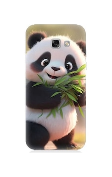 Samsung Galaxy A7 2017 Uyumlu Sevimli Panda Ve Bambu Desenli Silikon Kılıf Samsung Galaxy A7 2017 Uyumlu Sevimli Panda Ve Bambu Desenli Silikon Kılıf