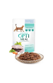 Optimeal Morina Balıklı Sebzeli Jöleli Yetişkin Kedi Maması 85 G Optimeal Morina Balıklı Sebzeli Jöleli Yetişkin Kedi Maması 85 G