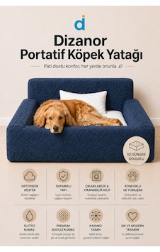 Dizanor Softnest 3 Parça Modüler Sünger Köpek Yatağı Ve Yastık Seti Lacivert Büyük Boy Dizanor Softnest 3 Parça Modüler Sünger Köpek Yatağı Ve Yastık Seti Lacivert Büyük Boy