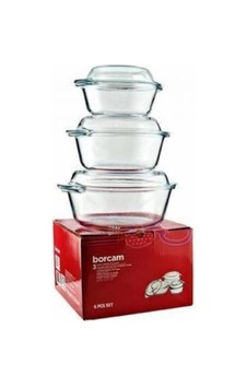 Paşabahçe Borcam 3'lü Cam Saklama Kapları Seti, Isıya Dayanıklı, Kapakları İle Paşabahçe Borcam 3'lü Cam Saklama Kapları Seti, Isıya Dayanıklı, Kapakları İle