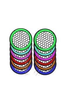 Ledli Hoparlör Kapak 20cm 2adet 12v Pk-5051, Kırmızı Ledli Hoparlör Kapak 20cm 2adet 12v Pk-5051, Kırmızı