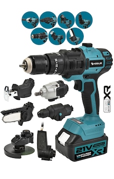 Assur ASR1076 21V Çift Akü 7 Başlıklı Set Mavi Assur ASR1076 21V Çift Akü 7 Başlıklı Set Mavi