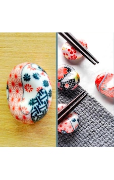 Omeniv 2 Adet Chopstick Standı Made In Japan Porselen Floral