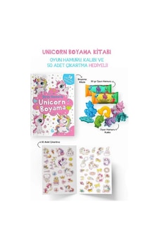 Unicorn Boyama Kitabı - Oyun Hamurlu - 3 Yaş Unicorn Boyama Kitabı - Oyun Hamurlu - 3 Yaş