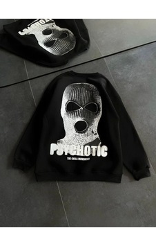 Mythrıva Kışlık Bisiklet Yaka Baskılı Sweatshirt - Siyah Mythrıva Kışlık Bisiklet Yaka Baskılı Sweatshirt - Siyah