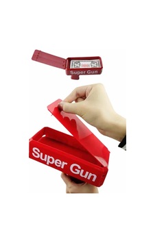 Kırmızı Parti Oyuncağı Para Saçma Fırlatma Tabancası Makinesi Super Money Çok Renkli Diğer Kırmızı Parti Oyuncağı Para Saçma Fırlatma Tabancası Makinesi Super Money Çok Renkli Diğer