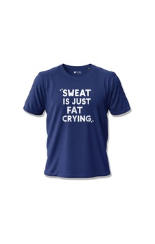 North Whiskers Sweat Is Just Fat Crying Yazılı Baskılı Spor Lacivert Unisex %100 Pamuk T-shirt Lacivert - 875709326 Lacivert - 875709326 Lacivert