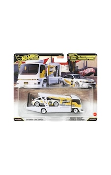 Hot Wheels Premium Legends Team Transport Honda Civic Type R Kousoku Hauler 2'li 1:64 Jmn15 Beyaz