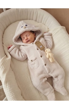 Gunes7 Peluş Bebek Uyku Tulumu Açık Bej