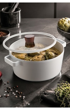 Neoflam Fika Seramik Kaplama İndüksiyonlu Tencere 24 Cm - Beyaz Neoflam Fika Seramik Kaplama İndüksiyonlu Tencere 24 Cm - Beyaz
