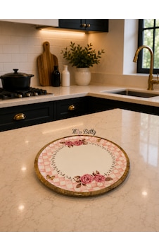 Rosadora Ahşap Yuvarlak Servis Tepsisi 30 Cm Pembe Rosadora Ahşap Yuvarlak Servis Tepsisi 30 Cm Pembe