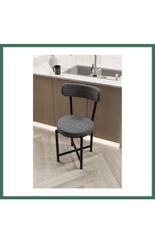 En-cag Sandalye 1 Adet Keten Kumaş Metal Ayak Modern Mutfak Sandalyesi Cafe Balkon Ofis Teddy 9816 Gri Bss En-cag Sandalye 1 Adet Keten Kumaş Metal Ayak Modern Mutfak Sandalyesi Cafe Balkon Ofis Teddy 9816 Gri Bss