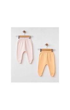 Eslenza Bebek 2'li Bady Ayaklı Pantolon - Pembe Ve Somon Eslenza Bebek 2'li Bady Ayaklı Pantolon - Pembe Ve Somon