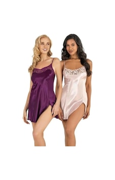 Moon Wear Mor Kısa Saten Gecelik 8217 Mor Moon Wear Mor Kısa Saten Gecelik 8217 Mor