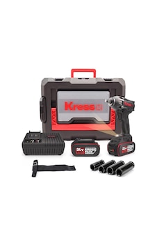 Kress Kub30.2set 20volt/4.0ah. Li-ion Çift Akülü 300nm Kömürsüz Profesyonel Şarjlı Somun Sıkma + 4 Parça Derin Lokma Seti Kress Kub30.2set 20volt/4.0ah. Li-ion Çift Akülü 300nm Kömürsüz Profesyonel Şarjlı Somun Sıkma + 4 Parça Derin Lokma Seti