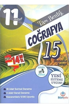 Bilimyolu 11.Sınıf Tam Benlik Coğrafya 15 Deneme Sınavı 2018