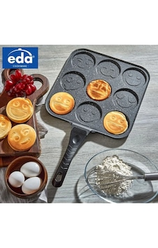 Eda Granit Kare Pankek Tava 28 Cm Gülen Yüz Emojili Pankek Tavası Siyah Eda Granit Kare Pankek Tava 28 Cm Gülen Yüz Emojili Pankek Tavası Siyah