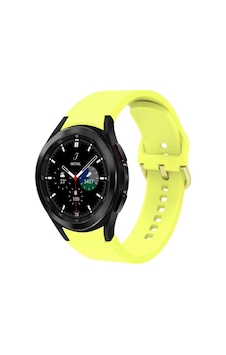 Samsung Galaxy Watch 4 40 42 44 46mm Uyumlu Pim Tasarımlı Classic Silikon Kordon Sarı Samsung Galaxy Watch 4 40 42 44 46mm Uyumlu Pim Tasarımlı Classic Silikon Kordon Sarı
