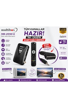 Multibox Mb-2090 G Full Hd Uydu Alıcısı Wifi Destekli Scart Kablolu Tüplü Lcd Led Tv Uyumlu Tkgs Tak