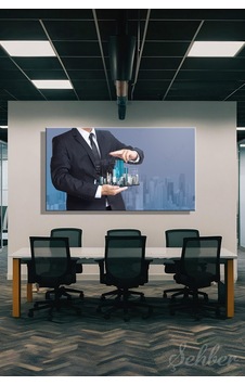 Panoramik Yatay Kanvas Tablo Tekli Emlak Ofisi İnşaat Gyo Mimarlık Modern Bina Hologram 2004