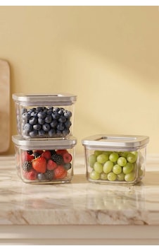 Gümüş Vakumlu Hava Geçirmez 3 Lü Saklama Kabı - 500 Ml Gümüş Vakumlu Hava Geçirmez 3 Lü Saklama Kabı - 500 Ml