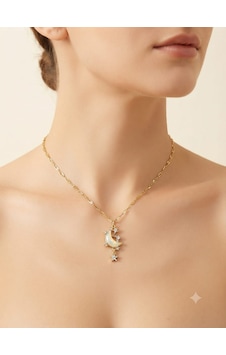 Kelebek Figürlü Zirkon Taşlı Gold Kolye Kelebek Figürlü Zirkon Taşlı Gold Kolye
