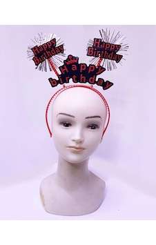 Mey İthalat Happy Birthday Yazılı Püsküllü Neon Kırmızı Renk Doğum Günü Tacı 22x19 Cm Mey İthalat Happy Birthday Yazılı Püsküllü Neon Kırmızı Renk Doğum Günü Tacı 22x19 Cm