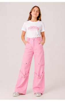 Giyicem Kız Çocuk Çıtçıtlı Dönüşebilen Pantolon Şort 2'si 1 Arada 2568 Pembe Giyicem Kız Çocuk Çıtçıtlı Dönüşebilen Pantolon Şort 2'si 1 Arada 2568 Pembe