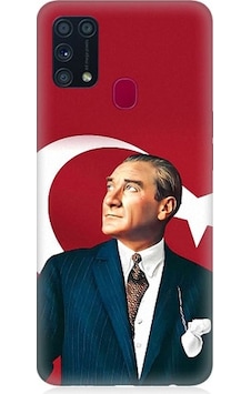 Samsung Galaxy M31 Uyumlu Mustafa Kemal Atatürk Ve Bayrak Desenli Silikon Kılıf Samsung Galaxy M31 Uyumlu Mustafa Kemal Atatürk Ve Bayrak Desenli Silikon Kılıf