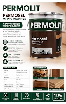 Permosel Selülozik Dolgu Verniği Masif Ahşap Kaplama Malzeme Ve Mdf Yüzeylerde Kullanılır 12 Kg 12.6 Litre Permosel Selülozik Dolgu Verniği Masif Ahşap Kaplama Malzeme Ve Mdf Yüzeylerde Kullanılır 12 Kg 12.6 Litre