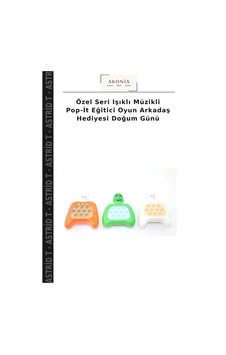 Özel Seri Işıklı Müzikli Pop-it Eğitici Oyun Arkadaş Hediyesi Doğum Günü Özel Seri Işıklı Müzikli Pop-it Eğitici Oyun Arkadaş Hediyesi Doğum Günü