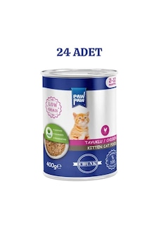 Pawpaw Tavuklu Jöleli Yavru Kedi Maması 400 Gr X 24 Adet Pawpaw Tavuklu Jöleli Yavru Kedi Maması 400 Gr X 24 Adet