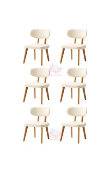Masal Ahşap Gürgen Sandalye 6 Lı Set Cafe,restaurant,mutfak,salon,yemek Odası Sandalyesi