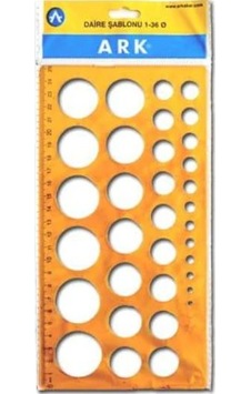 Ark Daire Şablonu Cetveli 1/36 25 Cm