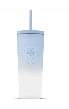 Starbucks Mavi Beyaz Ombre Çelik Termos Açık Gökyüzü Mavi Starbucks Mavi Beyaz Ombre Çelik Termos Açık Gökyüzü Mavi