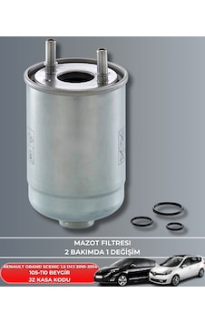Renault Grand Scenıc 1.5 Dcı 2010-2011-2012-2013-2014 105-110 Beygir Mazot Yakıt Filtresi Renault Grand Scenıc 1.5 Dcı 2010-2011-2012-2013-2014 105-110 Beygir Mazot Yakıt Filtresi