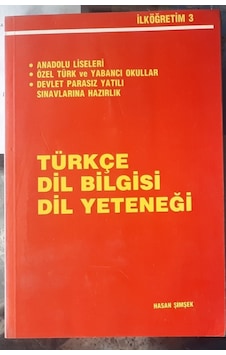 3.Sınıf Türkçe Dil Bilgisi Dil Yeteneği 1997 Yılı Basım 3.Sınıf Türkçe Dil Bilgisi Dil Yeteneği 1997 Yılı Basım