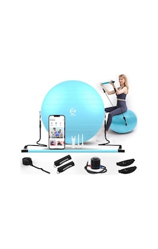 Champya Yoga Fitness Pilates Topu Squat Pilates Barı Direnç Lastiği Pilates Seti İthal Ürün Mavi Champya Yoga Fitness Pilates Topu Squat Pilates Barı Direnç Lastiği Pilates Seti İthal Ürün Mavi