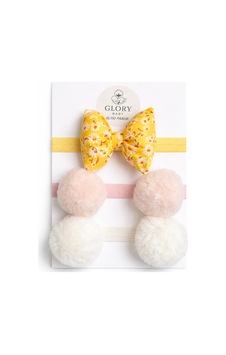 Kız Bebek Fiyonklu & Ponponlu Bandana - Saç Bandı 3'lü Set Pembe-ekru-sarı Çiçek Pembe-ekru-sarı Çiçek Kız Bebek Fiyonklu & Ponponlu Bandana - Saç Bandı 3'lü Set Pembe-ekru-sarı Çiçek Pembe-ekru-sarı Çiçek