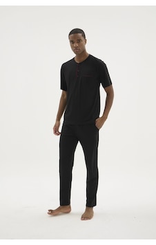 Moda Dua Kocabey 2209 Erkek Battal Midi Yaka Pijama Takım Siyah Moda Dua Kocabey 2209 Erkek Battal Midi Yaka Pijama Takım Siyah