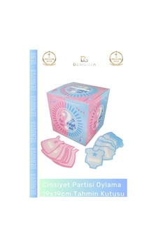 Tahminkutusu Cinsiyet Partisi Kız Erkek Selefonlu Bristol Karton Parti Oylama 19x19cm Tahmin Kutusu Tüm Yaşlar